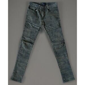 Waimea Camouflage Skinny Fit Jean Multiple Pockets Leather Brand Logo 30x32 JBHS